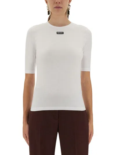 Rotate Birger Christensen Rotate Birgerchristensen Tshirt With Logo In White