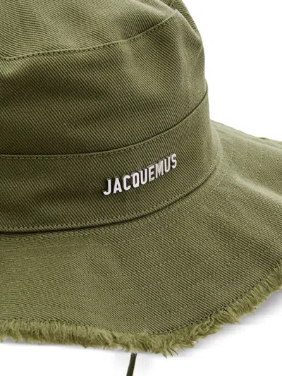 Jacquemus Frayed Artichoke Bucket Hat In Green