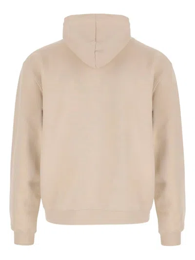 Jacquemus Relaxed Fit Cotton Hoodie With Subtle Branding In Neutral
