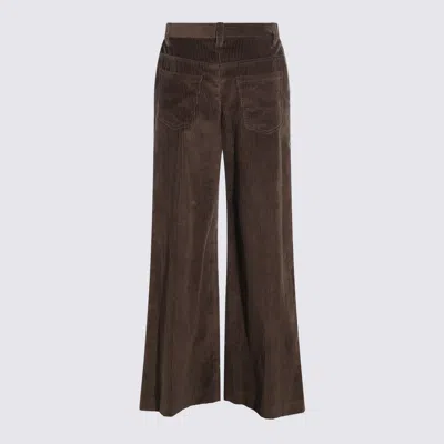 Brunello Cucinelli Cotton Corduroy Pants In Brown