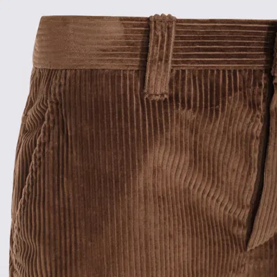 Brunello Cucinelli Cotton Corduroy Pants In Brown