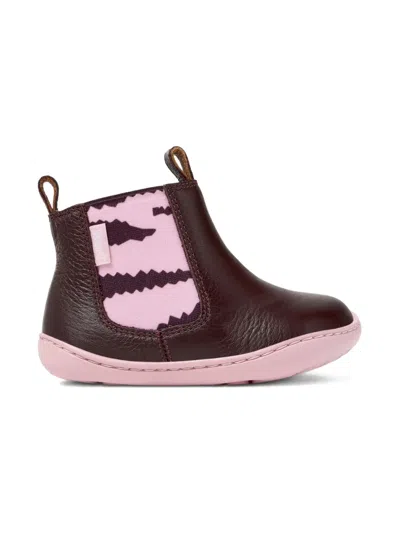Camper Peu Zebra-print Ankle Boots In Brown