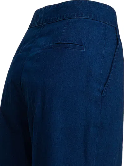 Valentino Garavani Wide-leg Jeans With Pleats In Blue