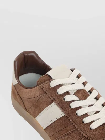 Tom Ford Sneakers With Suede Inserts In Animal Print