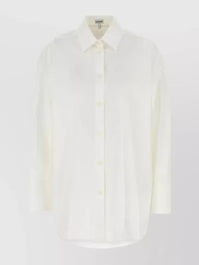 Loewe Oversize Poplin Shirt Cuffed Sleeves In Multi