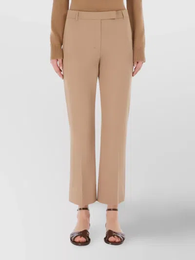 Max Mara Felice Trousers Belt Loops In Neutral