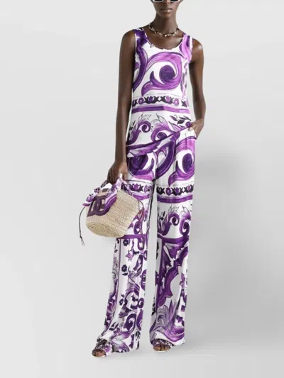Dolce & Gabbana Women Maiolica Print Tank Top In Multi
