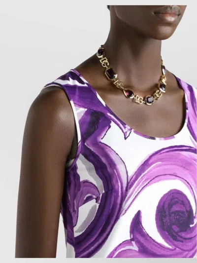 Dolce & Gabbana Women Maiolica Print Tank Top In Multi