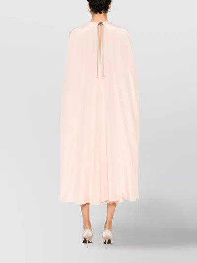 Max Mara Knee Length Dress With Back Tie Detail In Gold