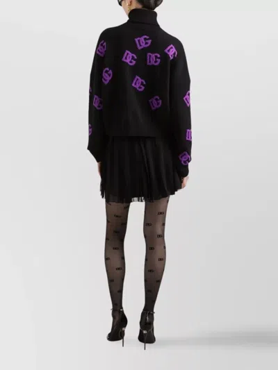 Dolce & Gabbana Wool Roll Neck Sweater In Black