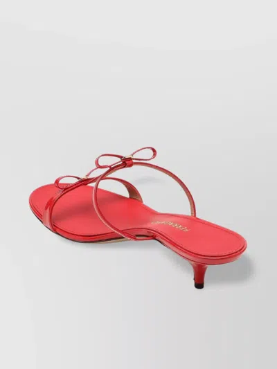 Ferragamo Abili Patent T-strap Slide Sandals In Red