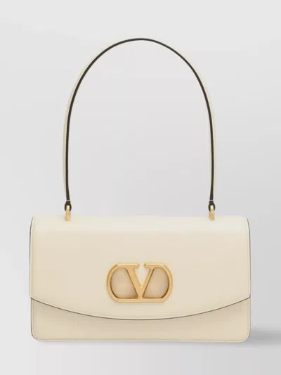 Valentino Vain Bag In Butter White Glossy Calfskin In Neutral