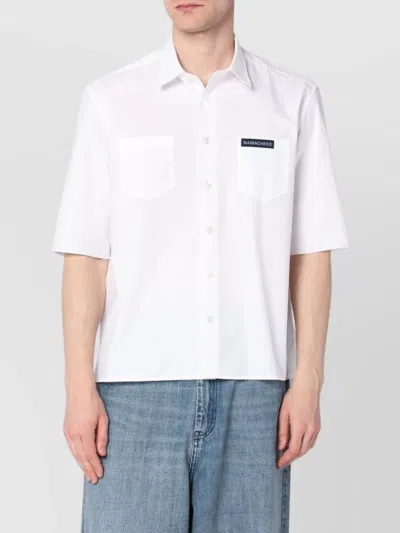Namacheko Logo Patch Shirt With Pockets And Short Sleeves In Yellow