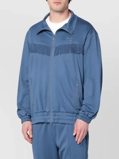 Needles Fringed Sweatshirt With Elastic Cuffs And Pockets In Brown