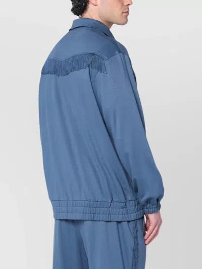 Needles Fringed Sweatshirt With Elastic Cuffs And Pockets In Brown