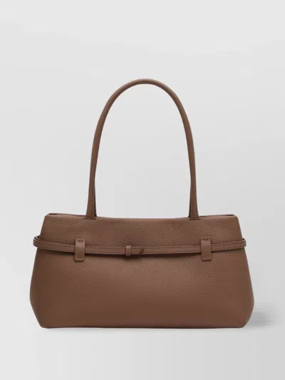Manu Atelier Le Cambon East West Mocha Mousse Suede Bag