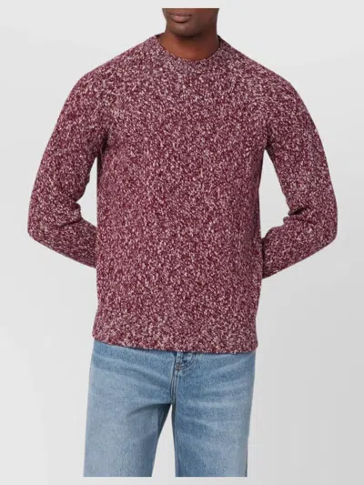 Drumohr Grape-coloured Pattern Wool Sweater In Red