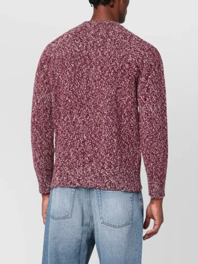 Drumohr Grape-coloured Pattern Wool Sweater In Red