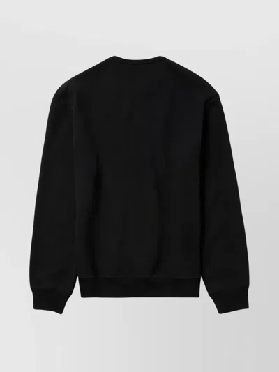 1989 Studio Crewneck Sweatshirt Ribbed Cuffs And Hem In Black