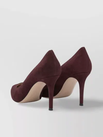 Gianvito Rossi Pointed Toe Stiletto Heel Suede Pumps In Multi