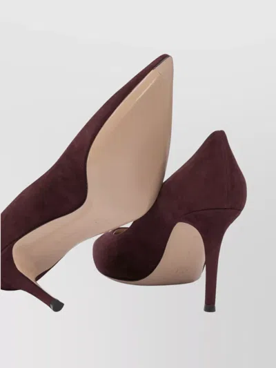 Gianvito Rossi Pointed Toe Stiletto Heel Suede Pumps In Multi