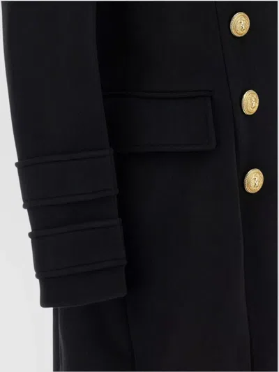 Balmain 10 Buttons Coat In Virgin Wool And Cashmere Women In Black