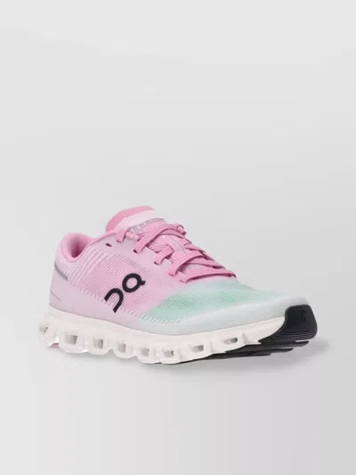 On Gradient Design Sneakers With Segmented White Sole In Pink