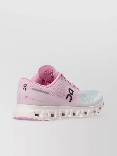 On Gradient Design Sneakers With Segmented White Sole In Pink