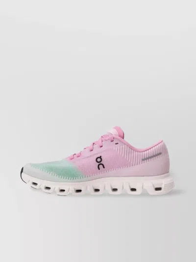 On Gradient Design Sneakers With Segmented White Sole In Pink