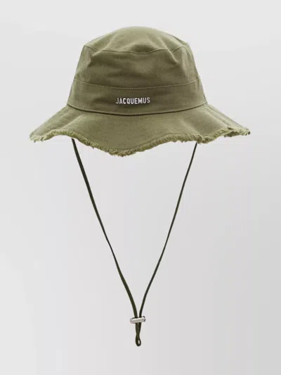 Jacquemus Frayed Artichoke Bucket Hat In Green
