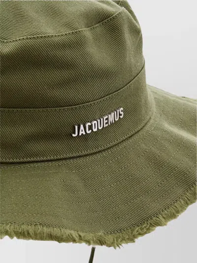 Jacquemus Frayed Artichoke Bucket Hat In Green