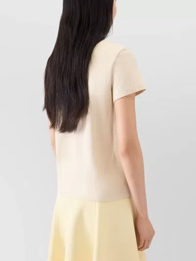 Jacquemus Le Tshirt Gros Grain Short Sleeve In Neutral