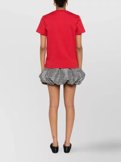 Jacquemus Short Sleeve Cotton T-shirt In Red