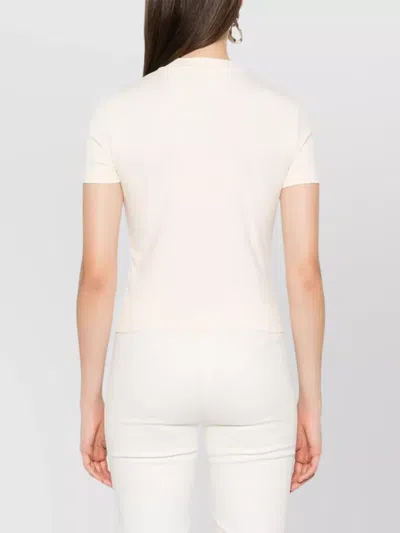 Jacquemus T-shirt With Gros Grain Logo In Neutral