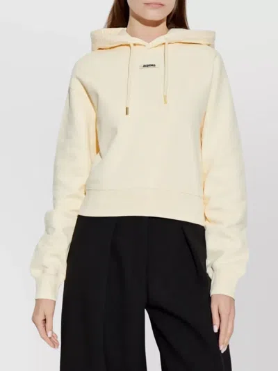 Jacquemus Cotton Hoodie In Neutral