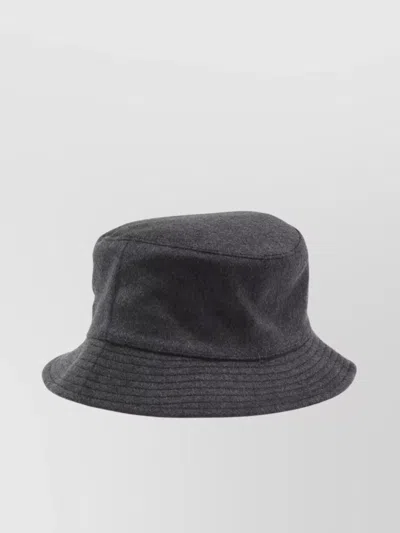 Jacquemus The Fisherman Soft Texture Stitching Hat In Black