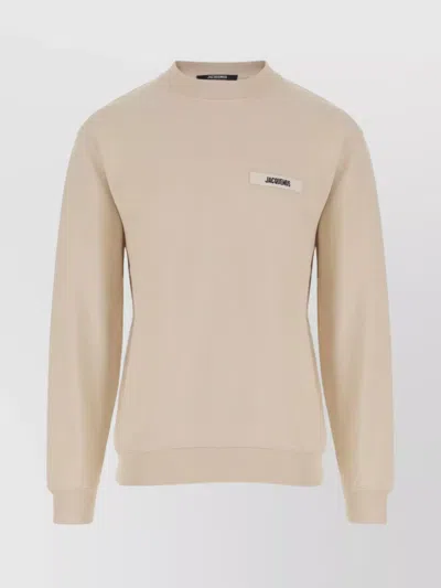 Jacquemus Cotton Sweatshirt In Neutral