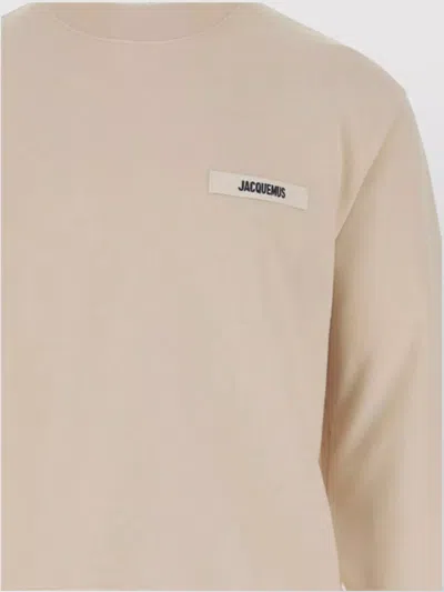 Jacquemus Cotton Sweatshirt In Neutral