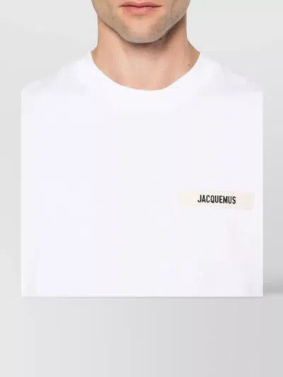 Jacquemus T-shirt Le T-shirt Gros-grain In White