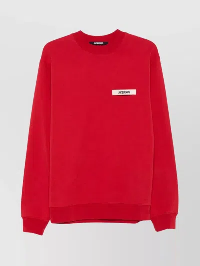 Jacquemus Le Sweatshirt Gros Grain In Red