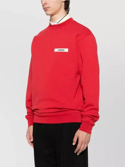Jacquemus Le Sweatshirt Gros Grain In Red