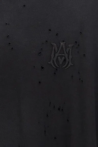 Amiri Shotgun Logo-print Distressed T-shirt In Black