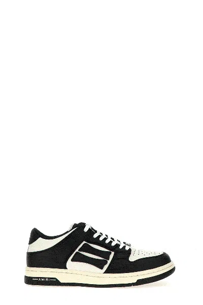 Amiri Skel Top Low Black And White Sneakers With Logo Patch On Thetongue And Contrasting Details On The Si In Multi