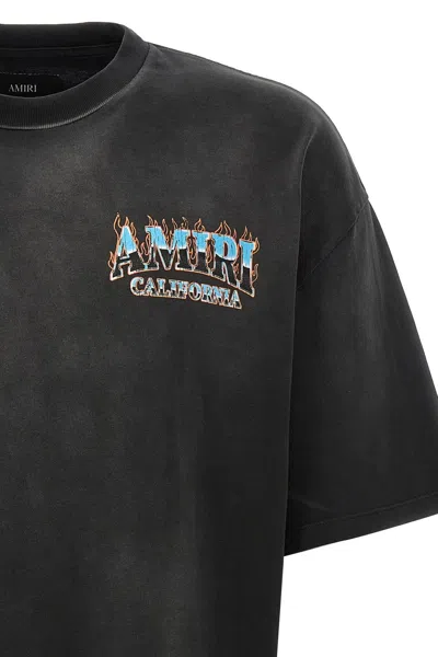 Amiri Sunny Place Logo-print Cotton-blend Jersey T-shirt In Black