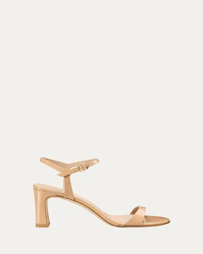Stuart Weitzman Babette Leather Ankle-strap Sandals In Brown