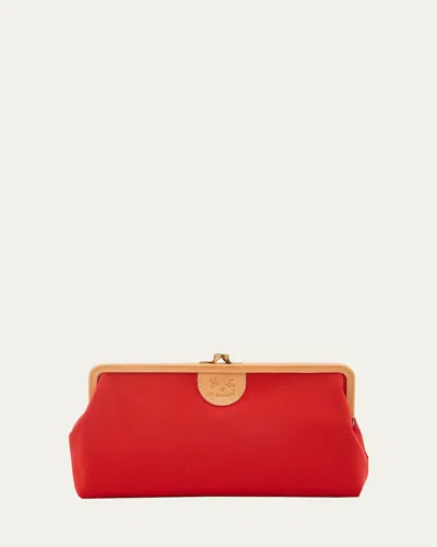Il Bisonte Manuela Frame Canvas Clutch Bag