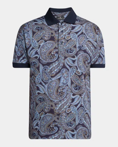Etro Paisley Print Polo In Multi