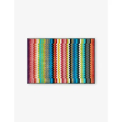 Missoni Ulticolor Giacomo Zigzag-pattern Cotton-terry Bath Mat 60cm X 90cm In Multi