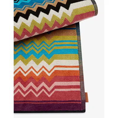 Missoni Ulticolor Giacomo Zigzag-pattern Cotton-terry Bath Mat 60cm X 90cm In Multi