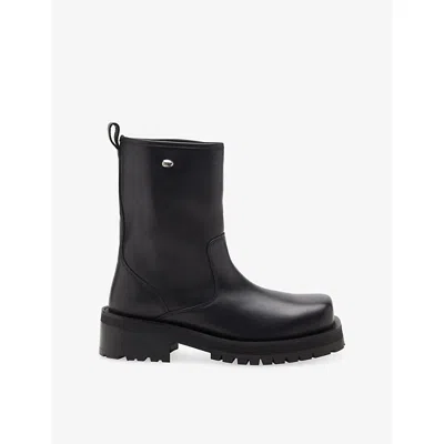 Diesel D-texan Square-toe Boots In Black